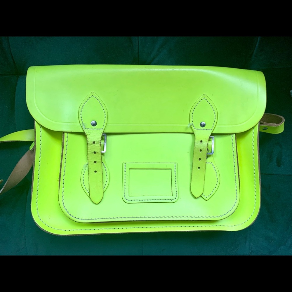 Neon Yellow Cambridge Satchel Bag
